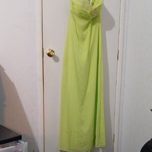 Elegant Lime Green Evening Gown